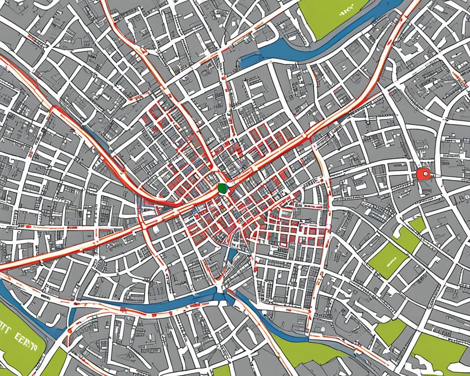 kaart van Gent knips