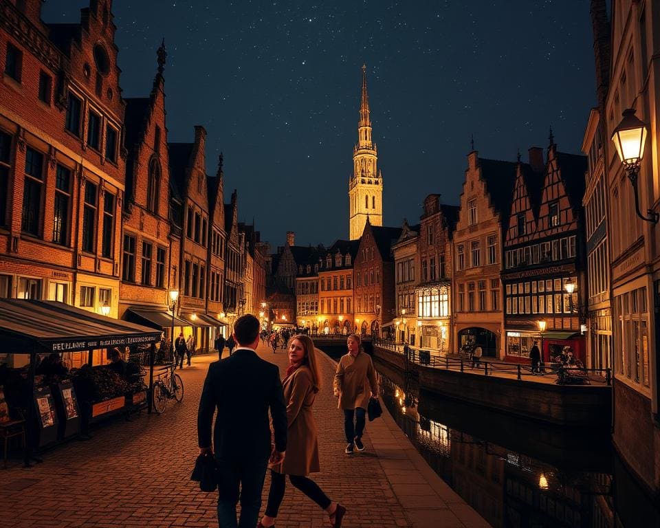 Nachtelijke wandelingen door Gent